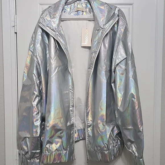 Holographic Silver Women's Jacket - Picture 6 of 8